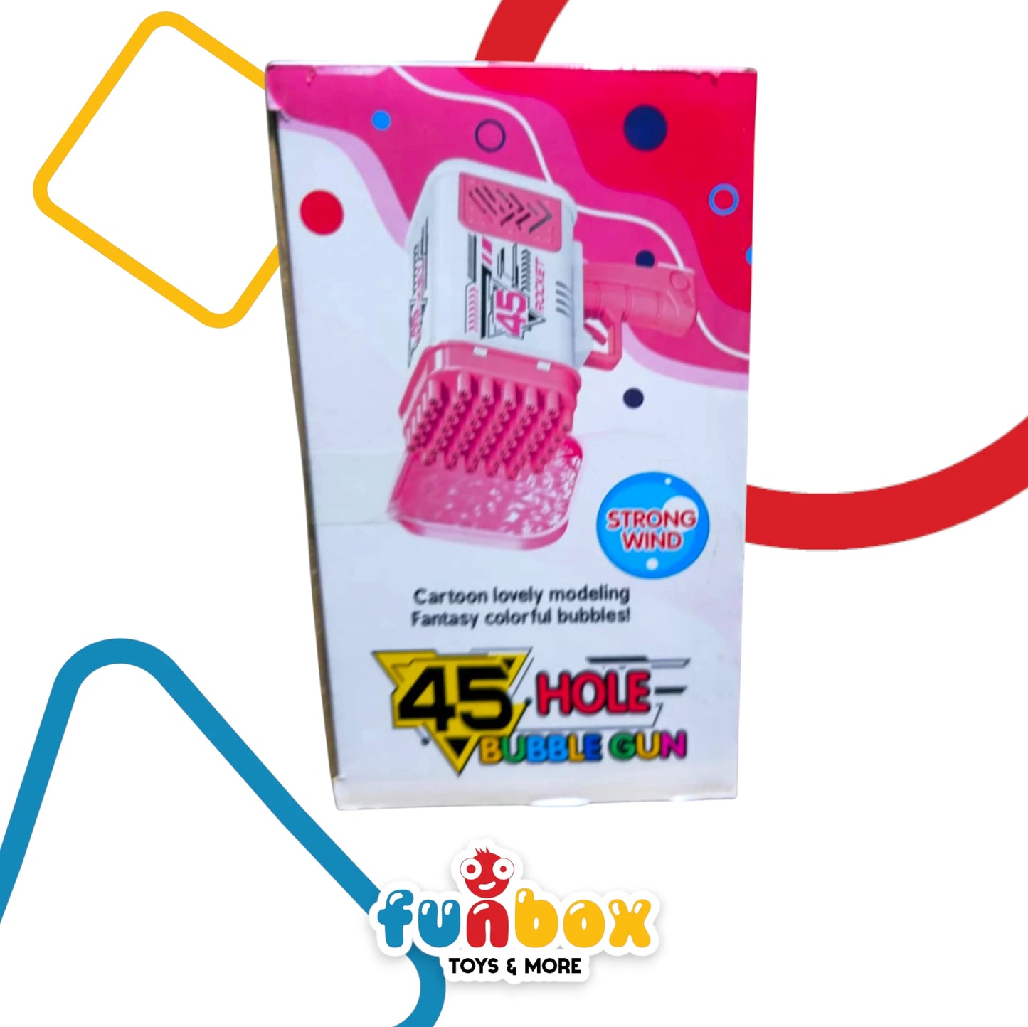 Bubble Gun – 45-Hole Bubble World Blaster with Strong Wind Power