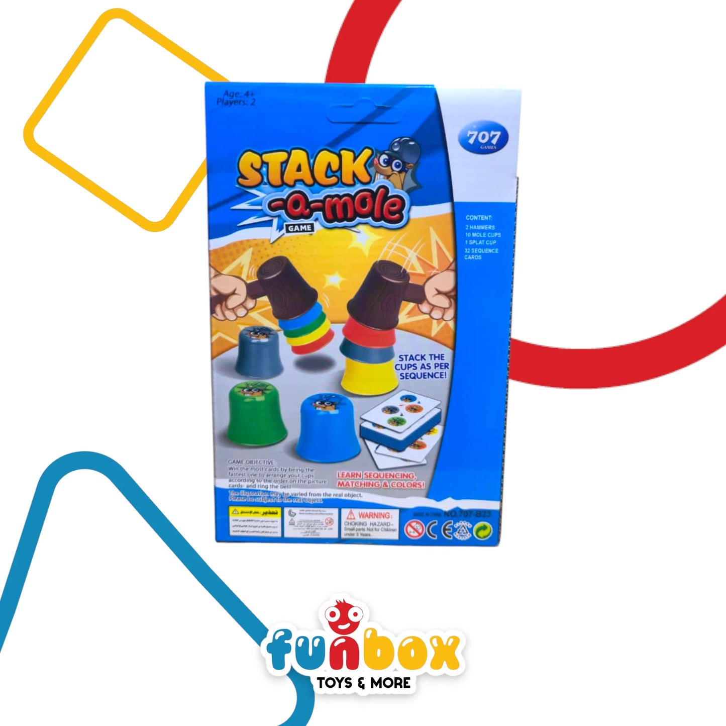 Stack-a-Mole – 707 Games Edition for Sequencing, Matching & Color Learning