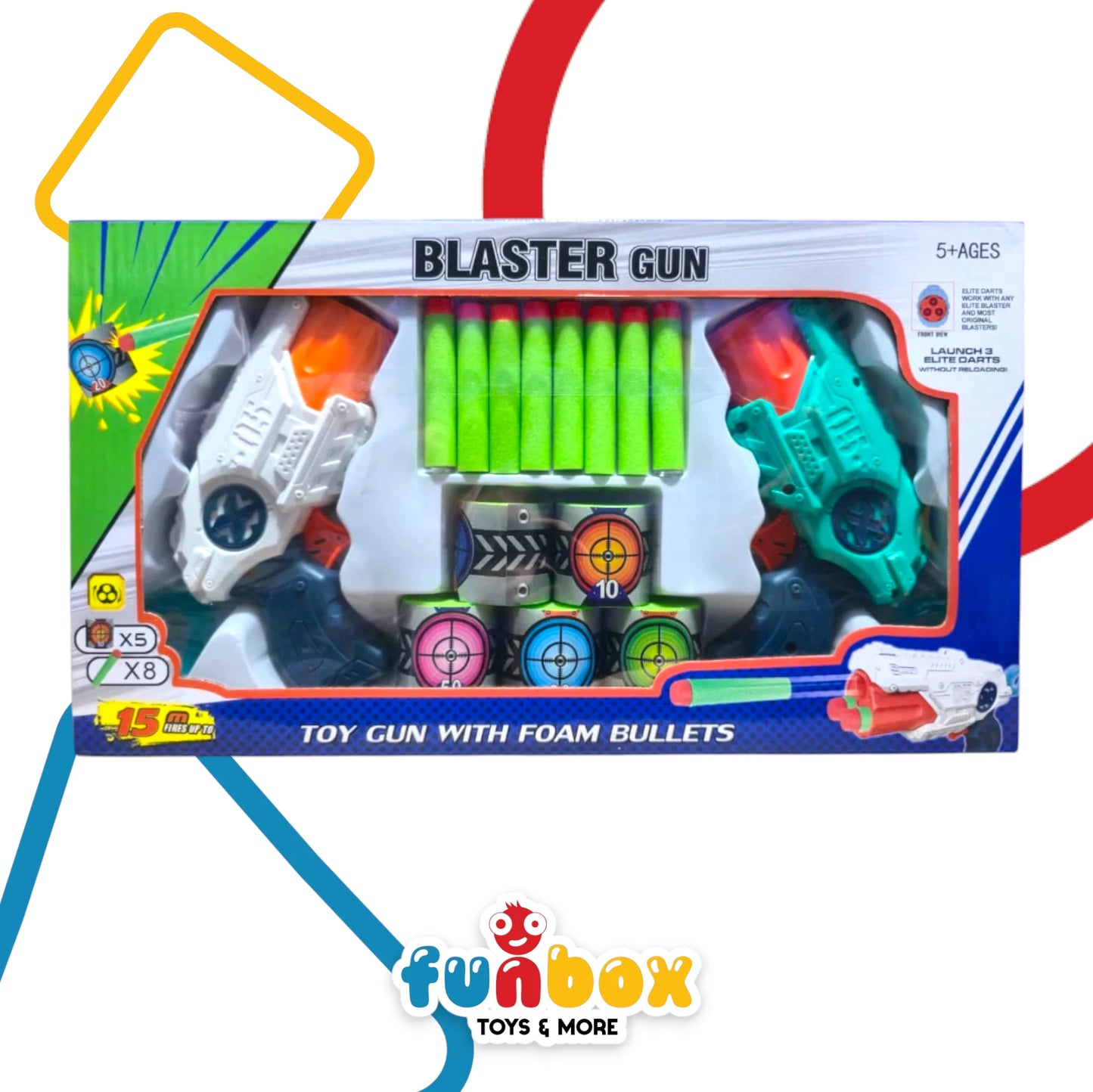 Blaster Gun – Mega Power Foam Dart Edition with Rotating Barrel & Pressure Trigger