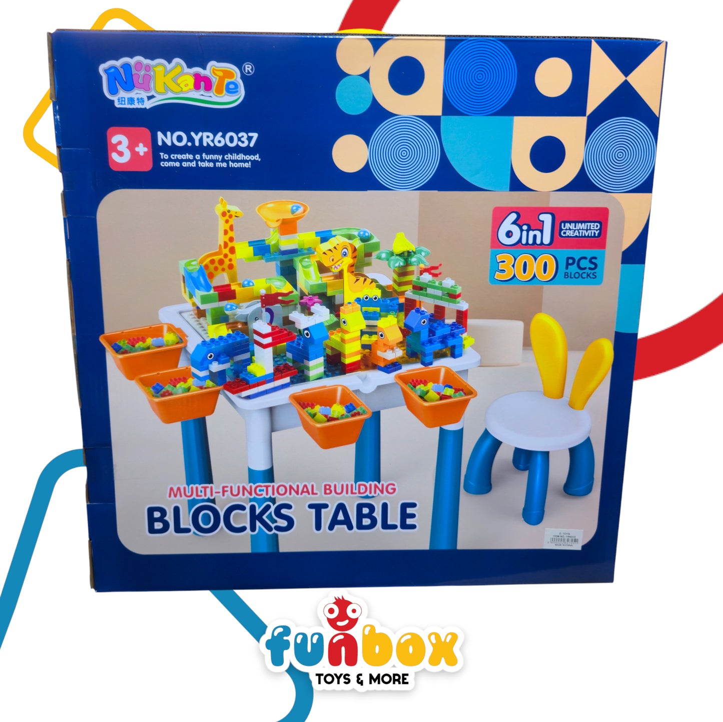 Blocks Table – 6-in-1 Multifunctional Building Set