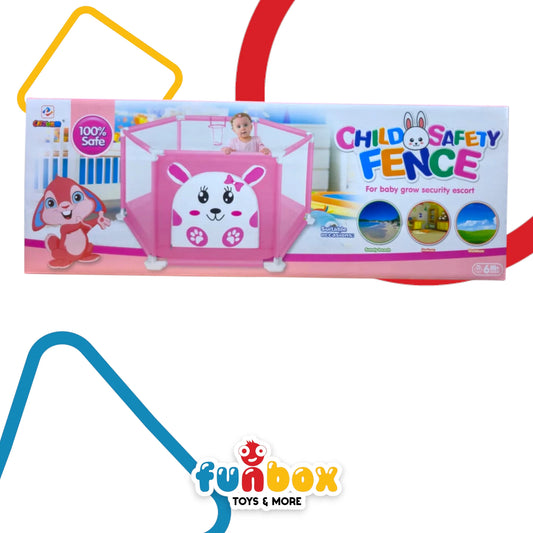 Child Safety Fence – Pink Edition for Indoor, Outdoor & Sandy Play Areas