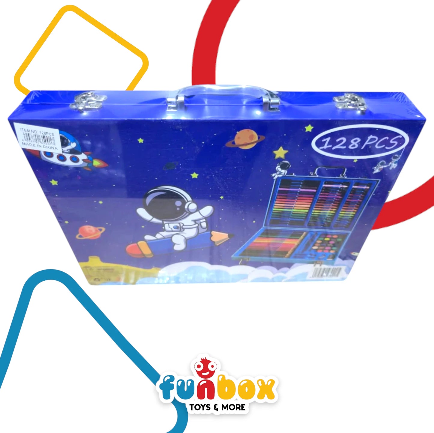 Coloring Set – 128-Piece Blue Edition for Creative Kids