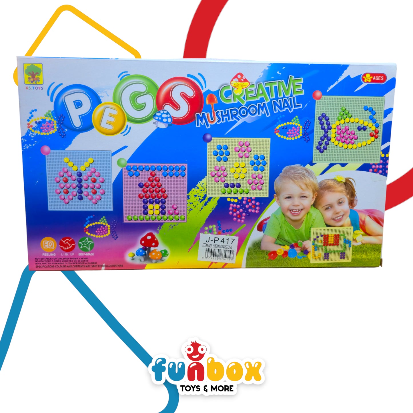 Pegs Creative Mushroom Nail – 210-Piece Puzzle Set