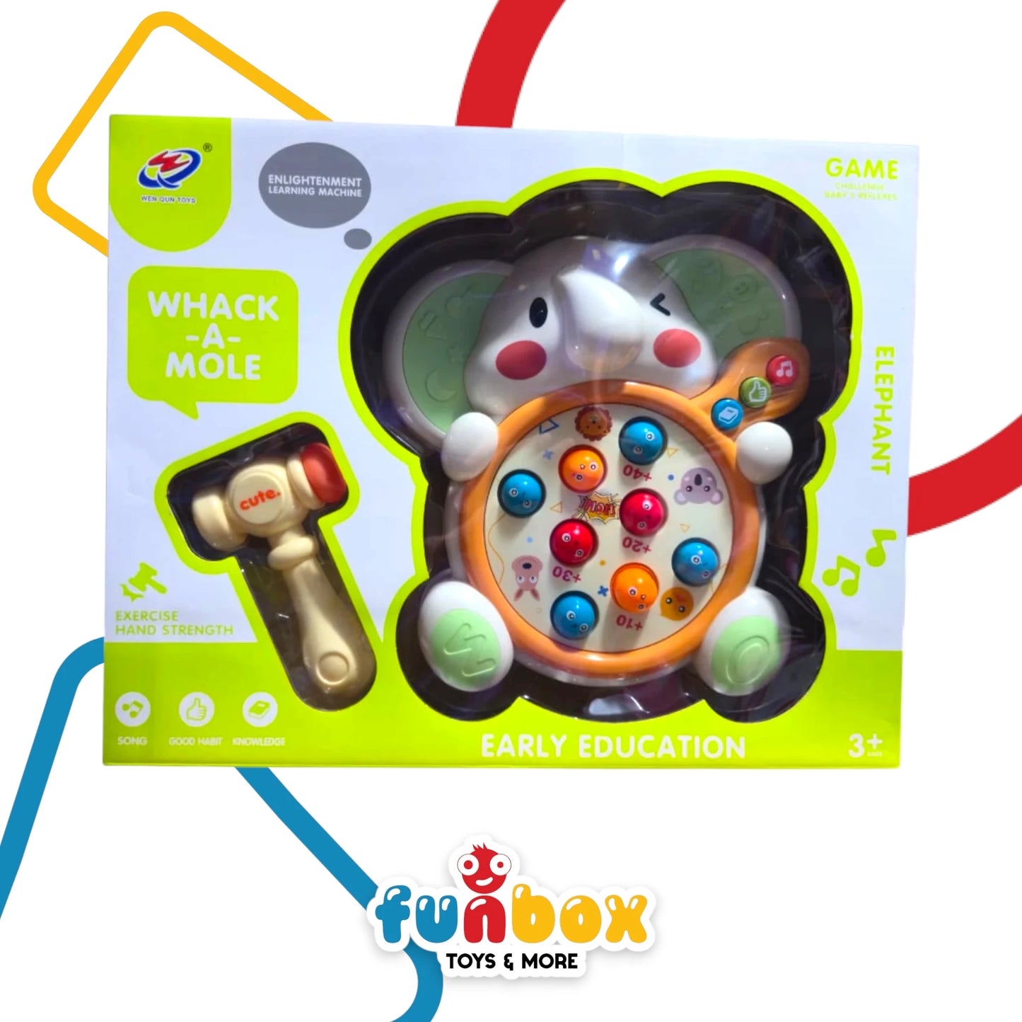 Whack-a-Mole – Elephant Edition Early Education Game with Songs & Learning Features