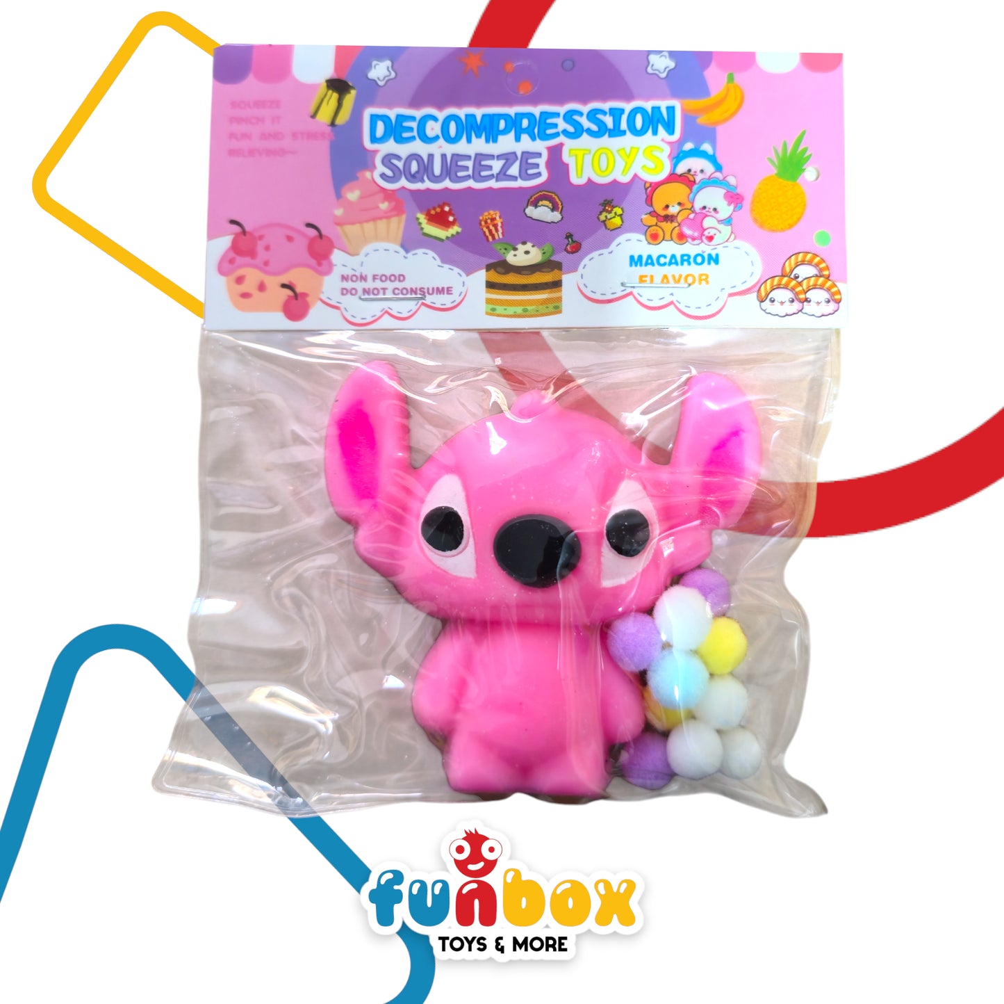 Decompression Squeeze Toys – Pink Stitch - Available Blue