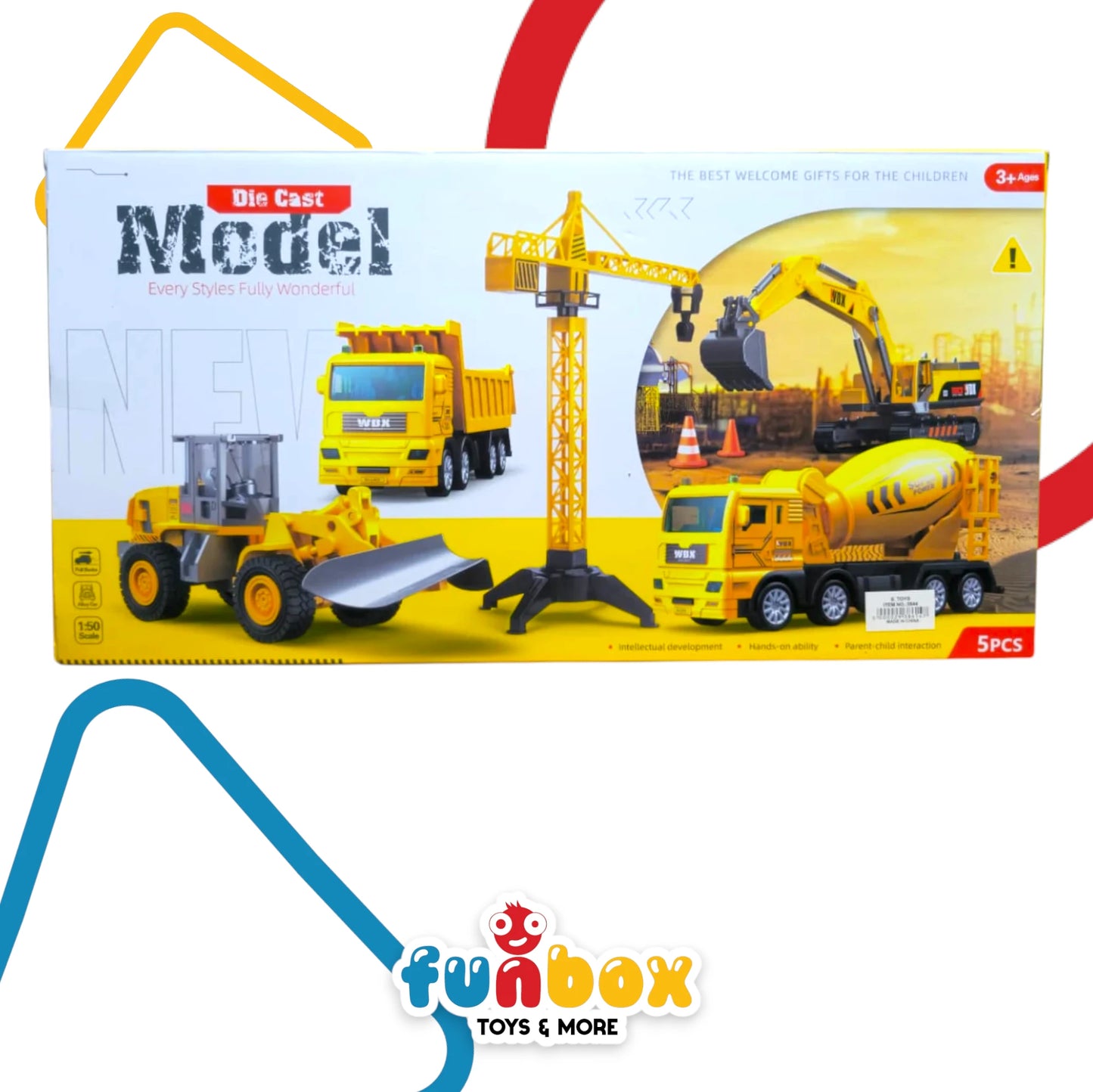 Diecast City Building Model – 5-Piece Construction Playset for Urban Imagination