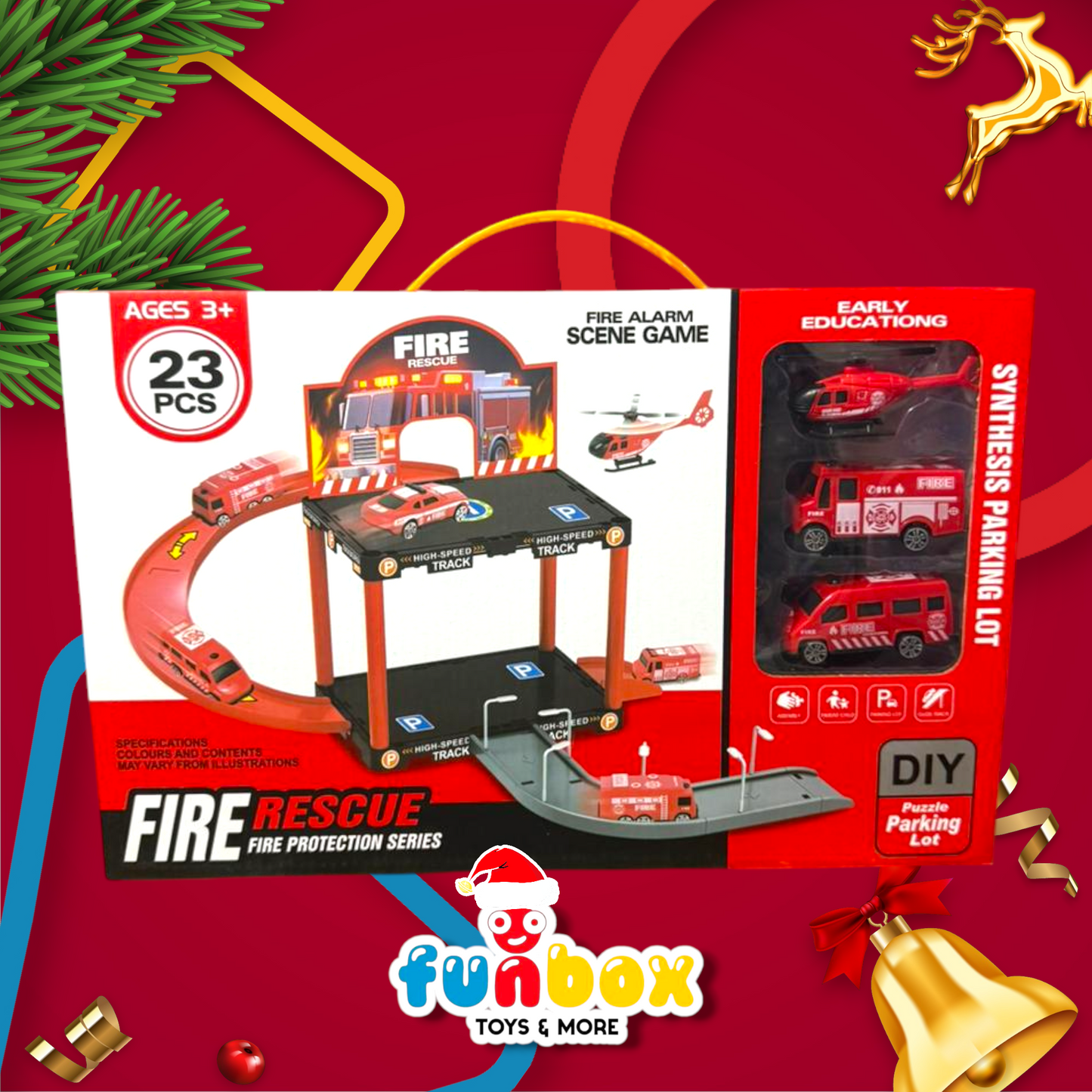 Fire Rescue DIY Parking Lot – 23-Piece Emergency Adventure!