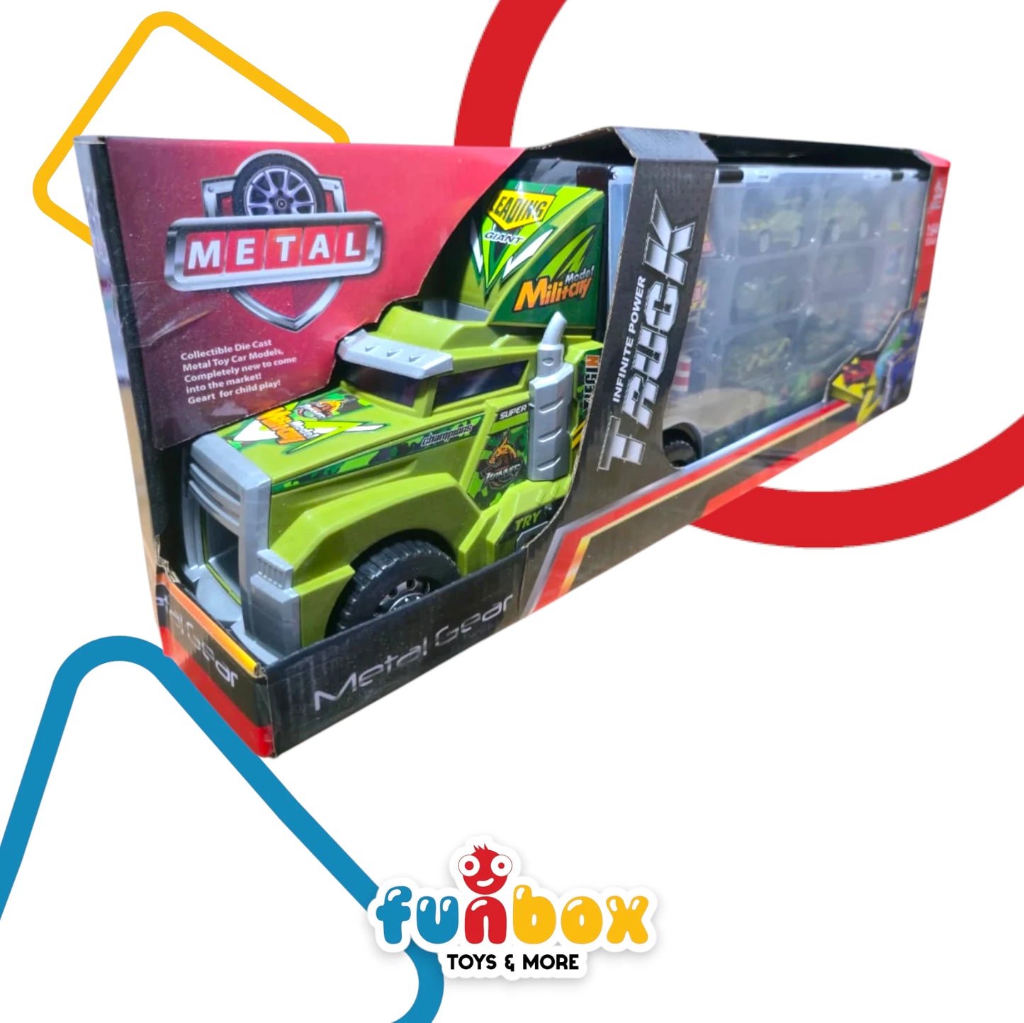 Diecast Infinite Power Truck – 1:64 Scale Collectible Transporter with Mini Cars