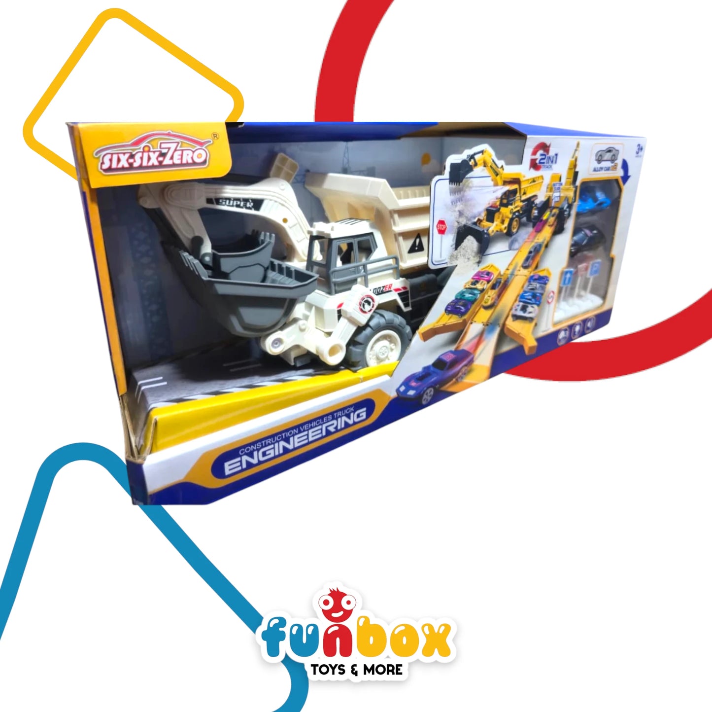 Six Six Zero – Construction Vehicles Engineering Truck with Sound, Light & 2-in-1 Catapult Feature