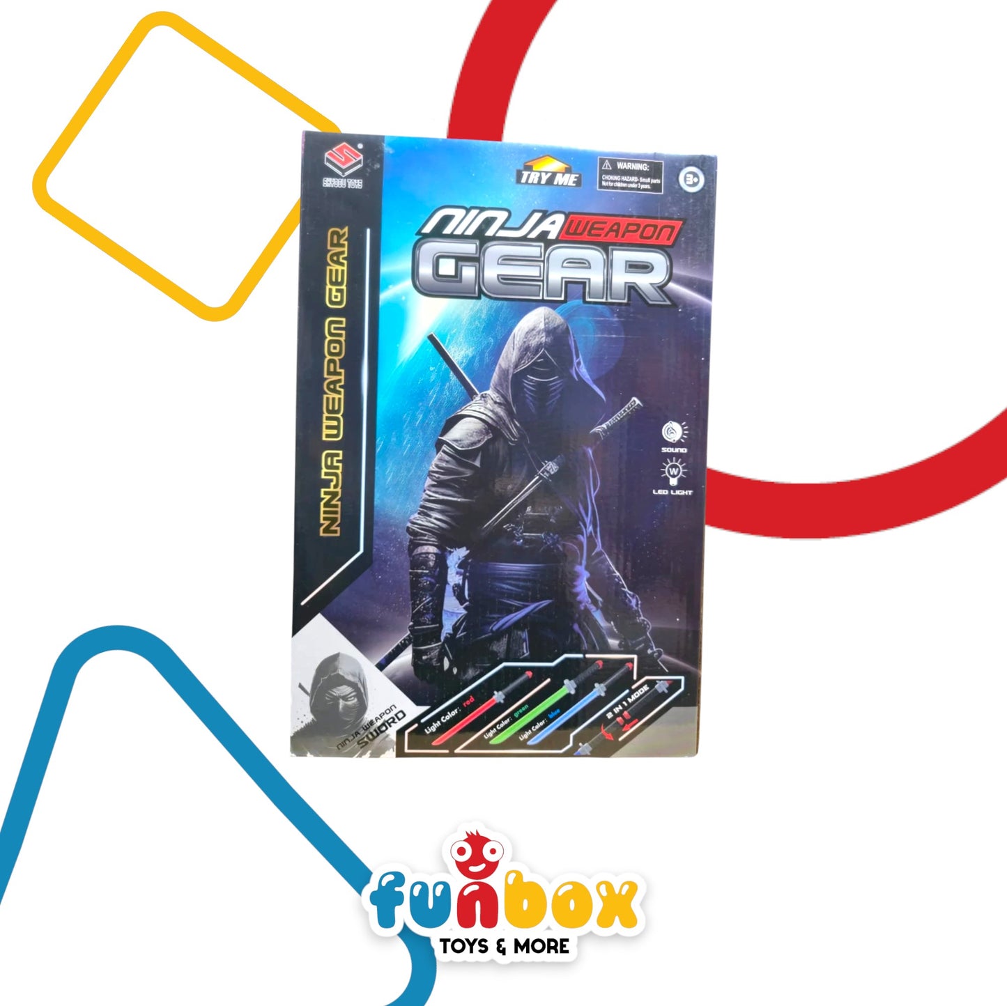 Ninja Weapon Gear – LED Sound Combat Set with 2-in-1 Mode