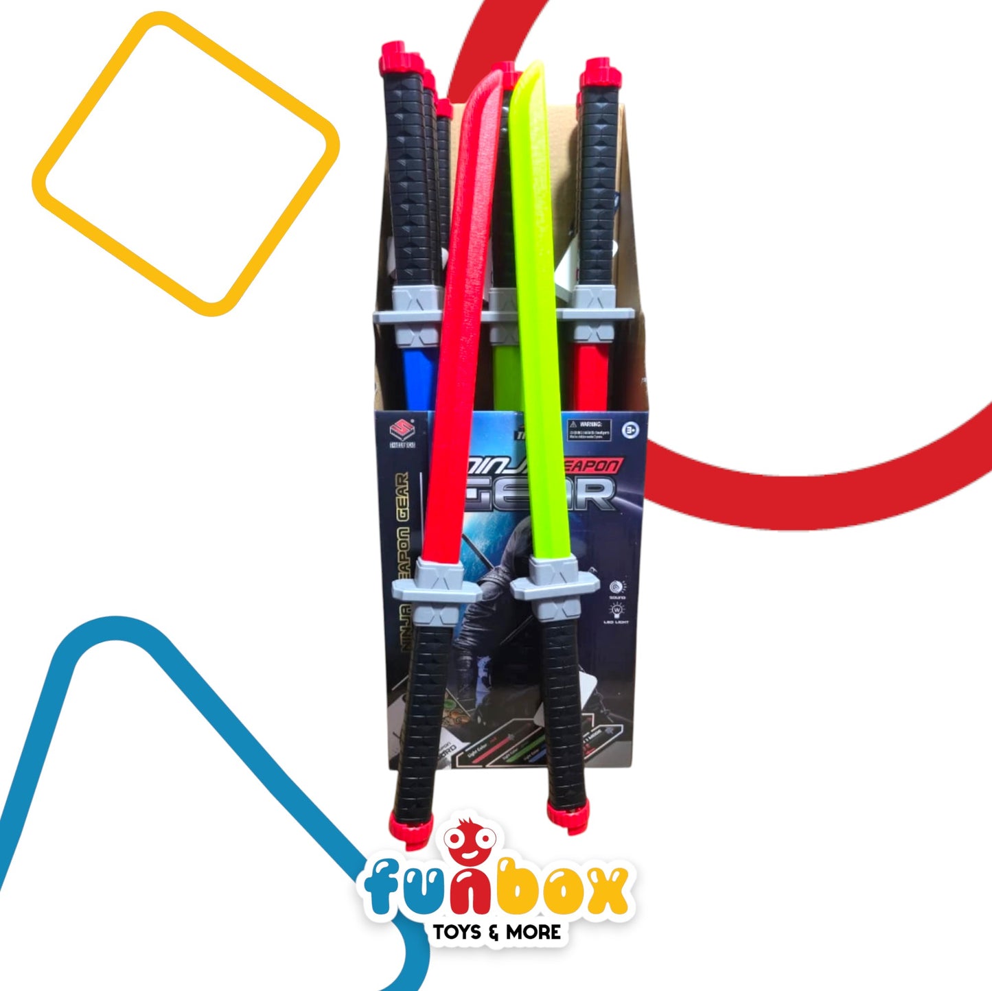 Ninja Weapon Gear – LED Sound Combat Set with 2-in-1 Mode