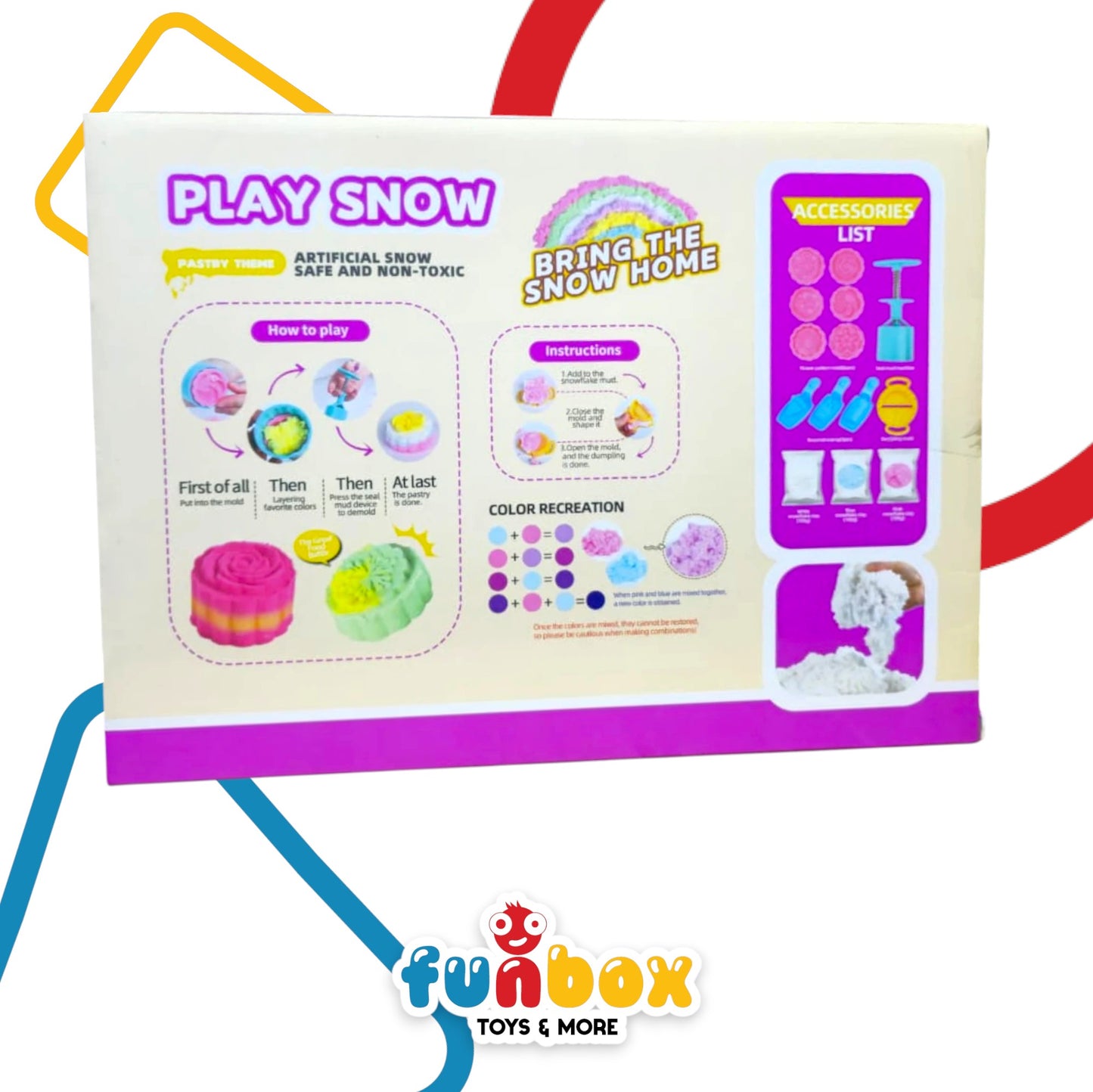 Play Snow – Artificial Snow Pastry-Themed Sensory Set