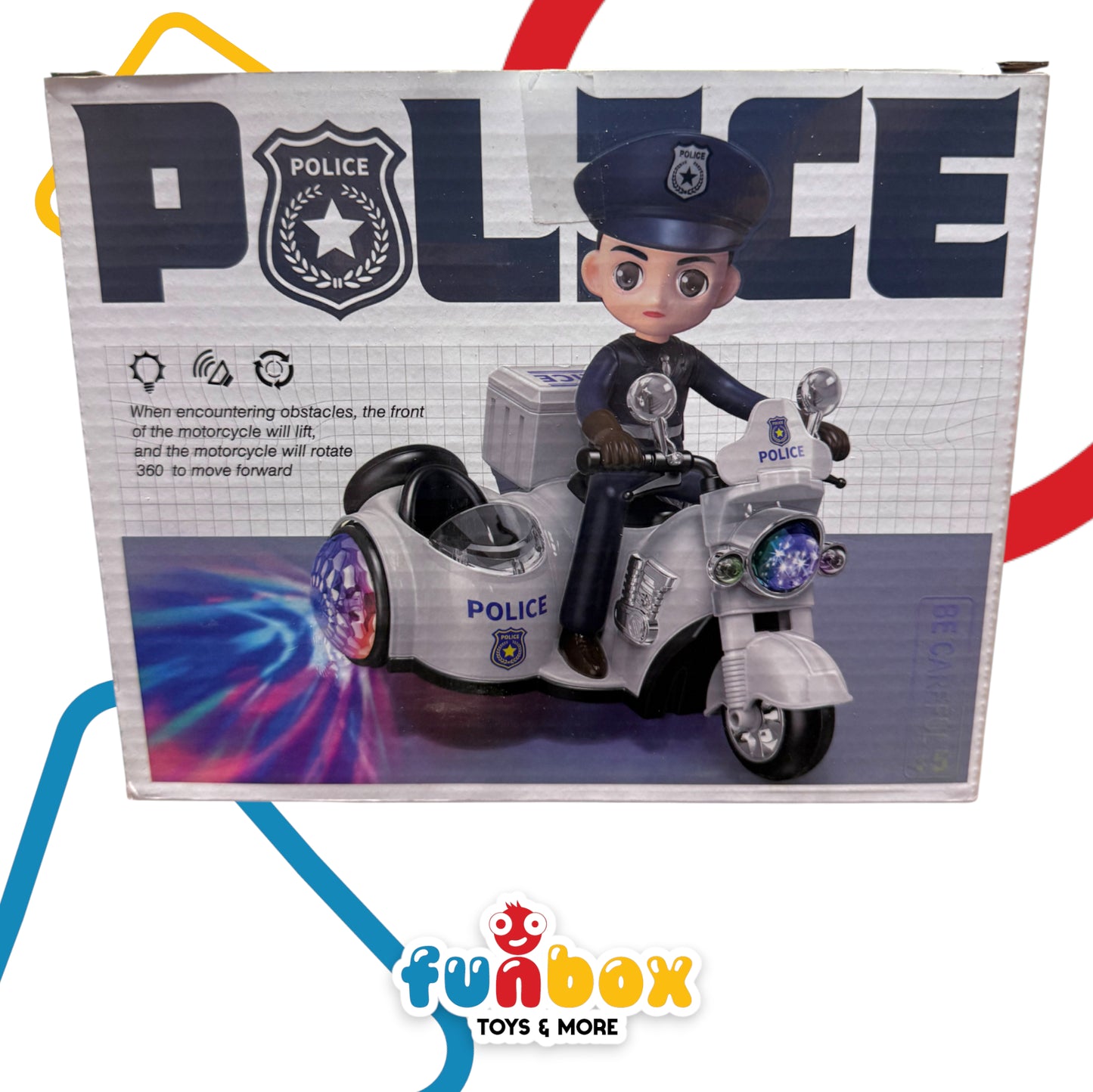 Police Motorcycle Toy – Stunt & Light Show