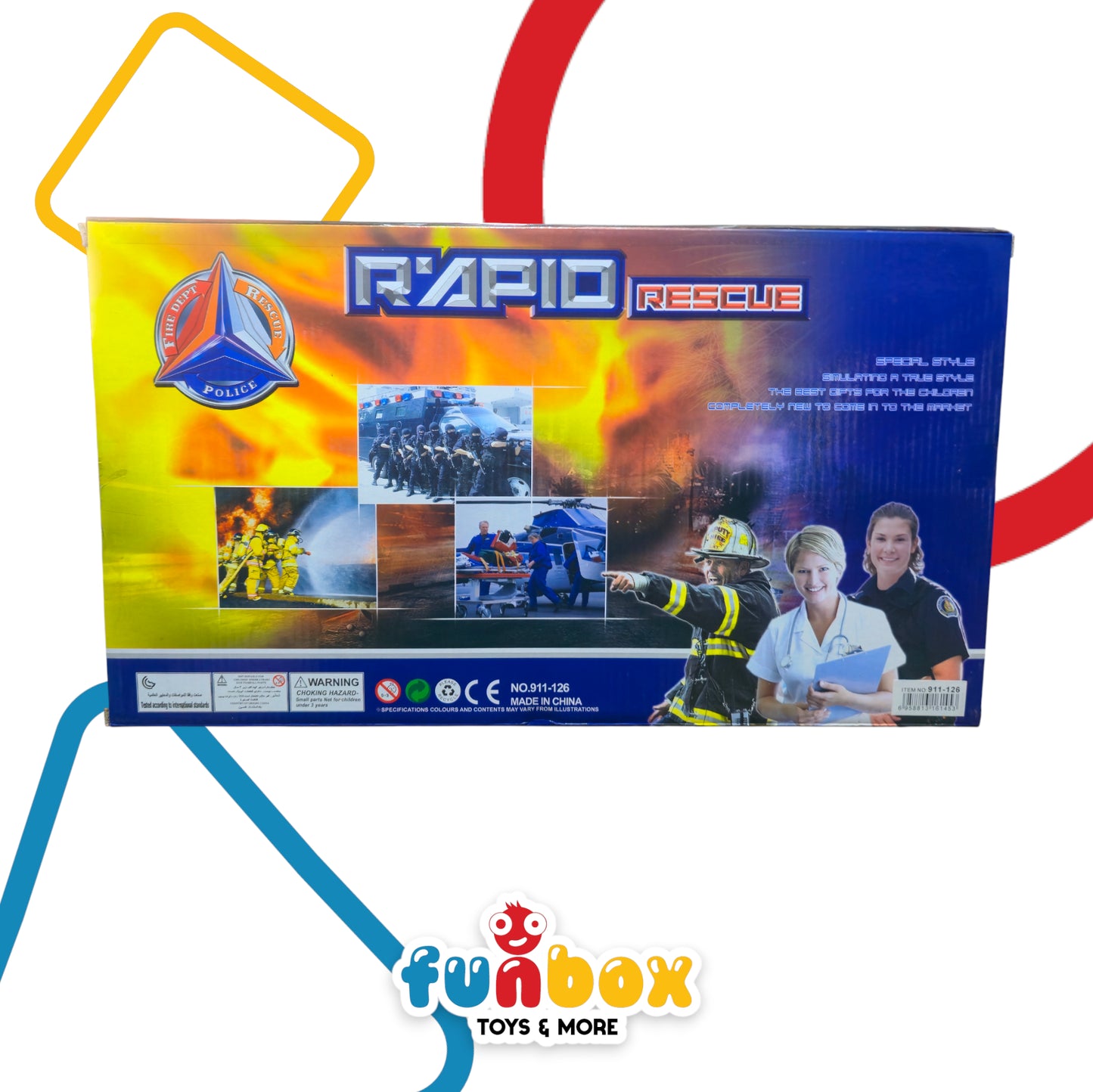 Rapid Rescue – Fire Department & Police Rescue Truck Set for Kids