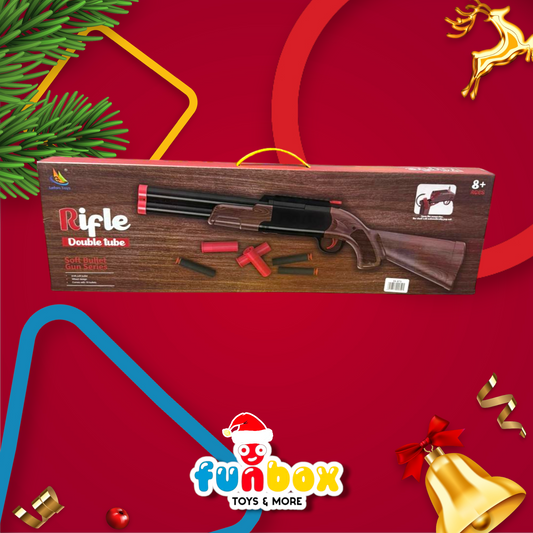 Double-Tube Soft Bullet Rifle – Power Play for Ages 8+!