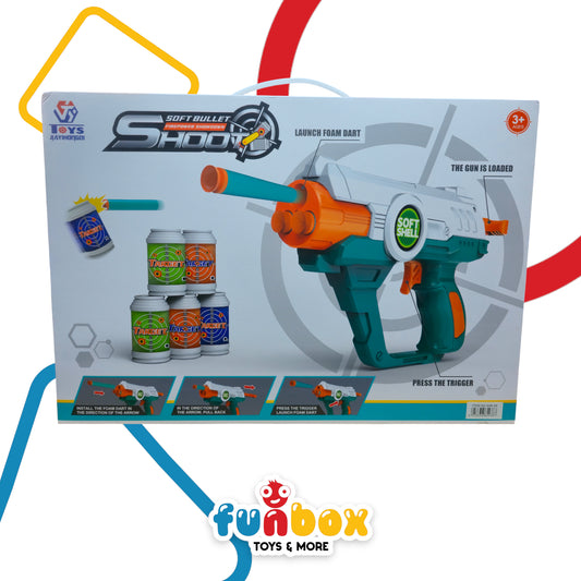 Shoot Soft Bullet Launch Foam Dart – 40x Foam Dart Target Shooting Game for Kids