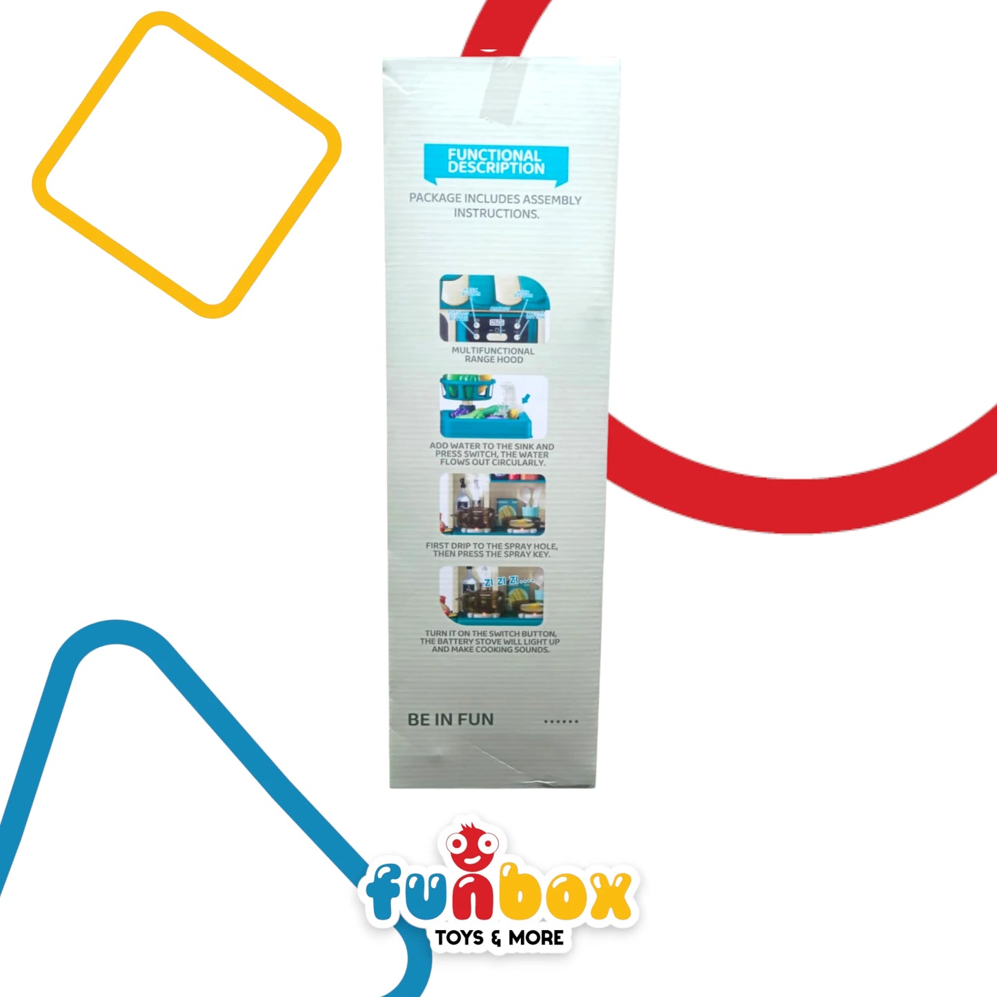 Spraying Kitchen Set – 37-Piece Simulation Cooking Station in Pink & Blue