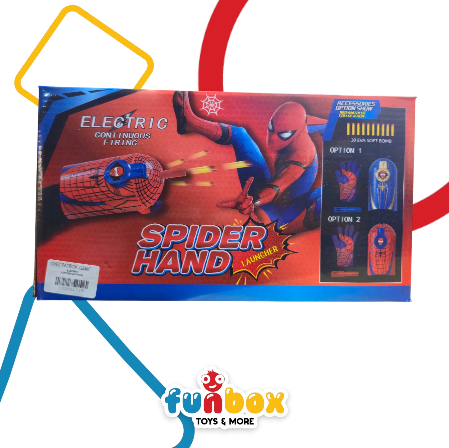 Spiderman Hand Launcher – Electric Continuous Firing Toy