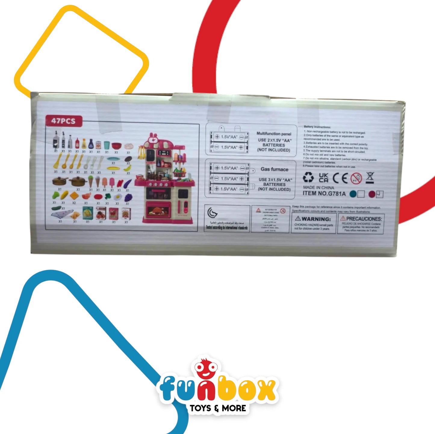 Spraying Kitchen Set – 37-Piece Simulation Cooking Station in Pink & Blue