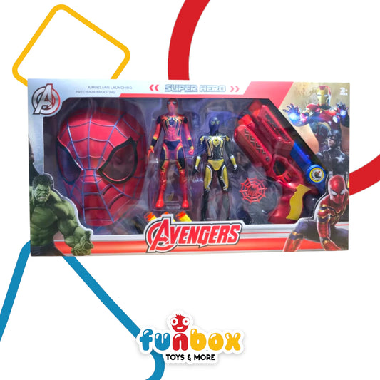 Super Hero Avengers Set – Precision Shooting Play Kit with Mask & Figurines