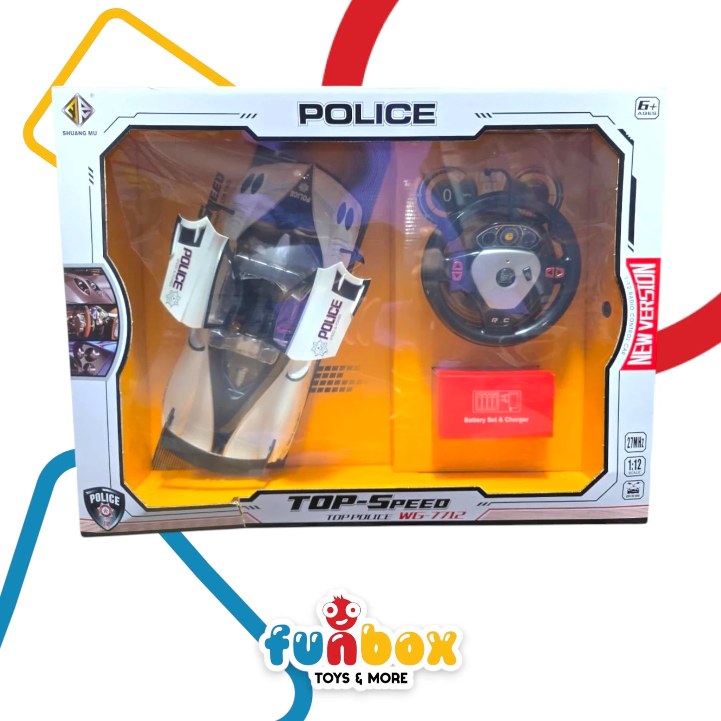 Top Speed Police Car – 1:12 Remote Control Vehicle with Key-Activated Doors
