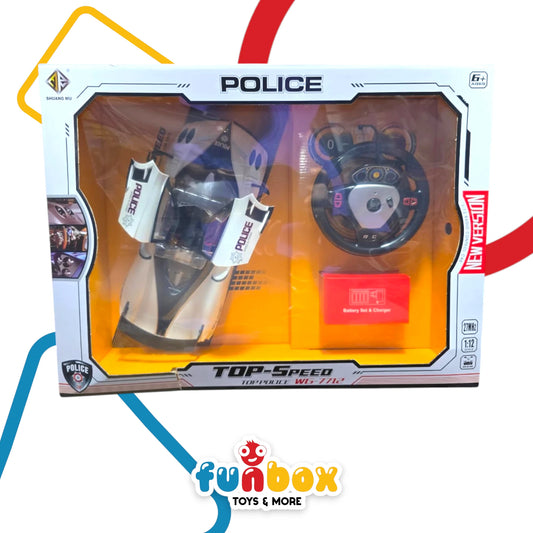 Top Speed Police Car – 1:12 Remote Control Vehicle with Key-Activated Doors