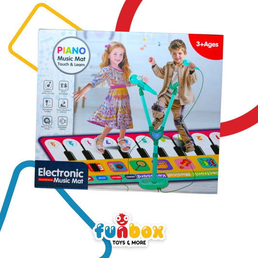 Touch & Learn Piano Music Mat – Interactive Musical Playmat with Microphone