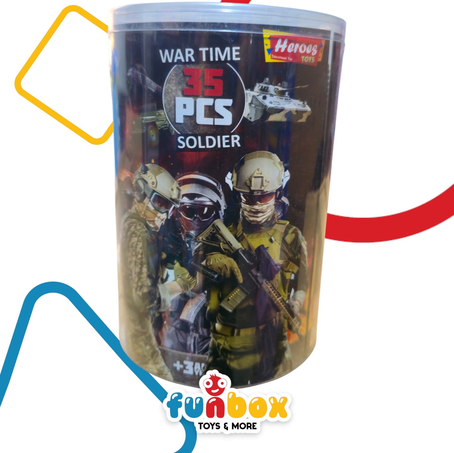 War Time Set – 35-Piece Soldier Playset for Kids