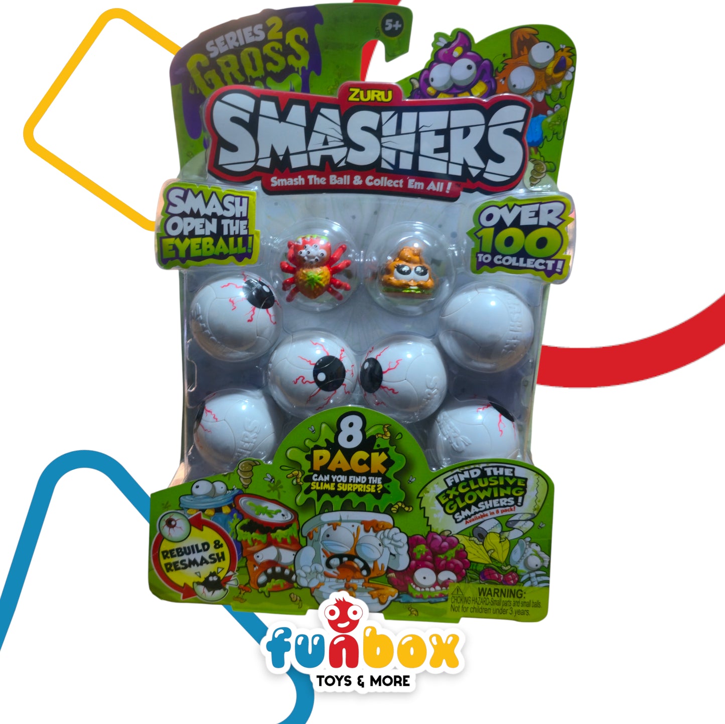 Smashers Eye Balls – 8-Pack Collectible Eyeball Smash Toy for Kids