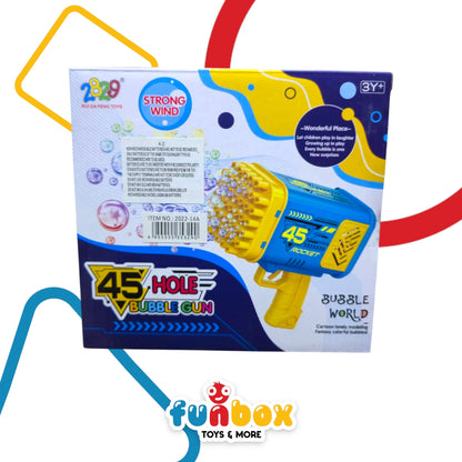 Bubble Gun – 45-Hole Bubble World Blaster with Strong Wind Power