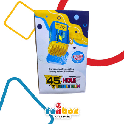 Bubble Gun – 45-Hole Bubble World Blaster with Strong Wind Power