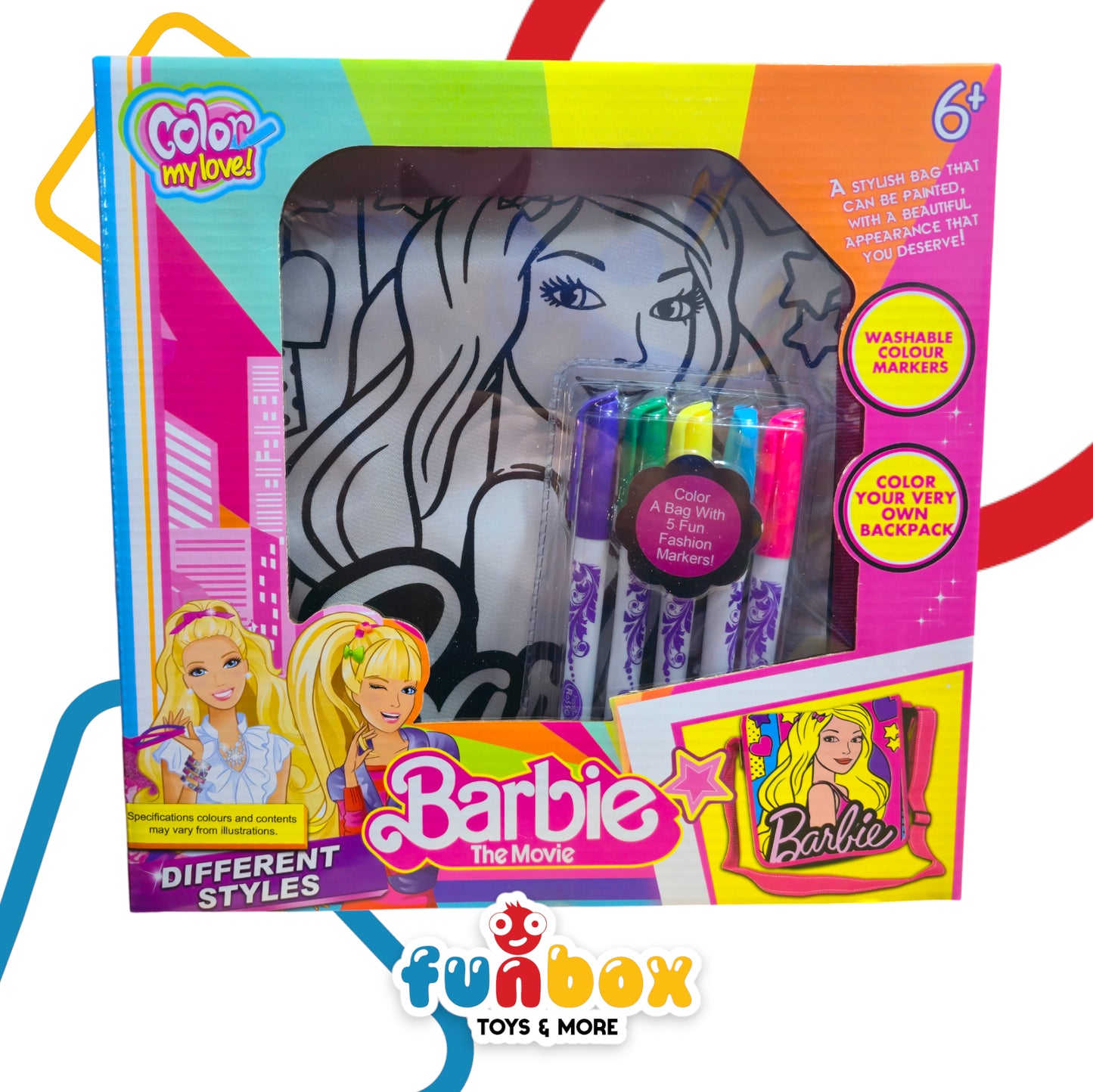 Barbie The Movie Backpack Coloring Set – DIY Fashion Fun