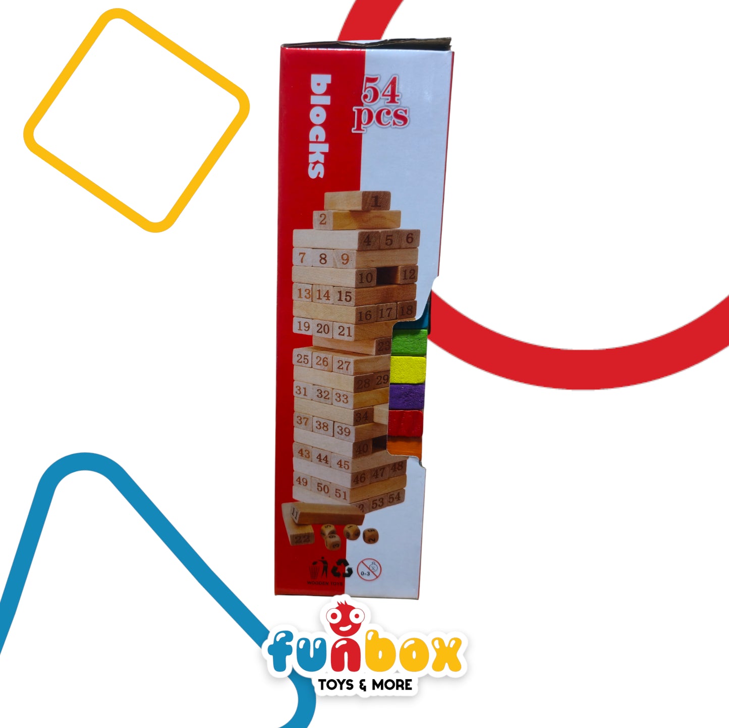 Tower Blocks Games – 54-Piece Building Set