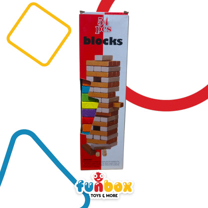 Tower Blocks Games – 54-Piece Building Set