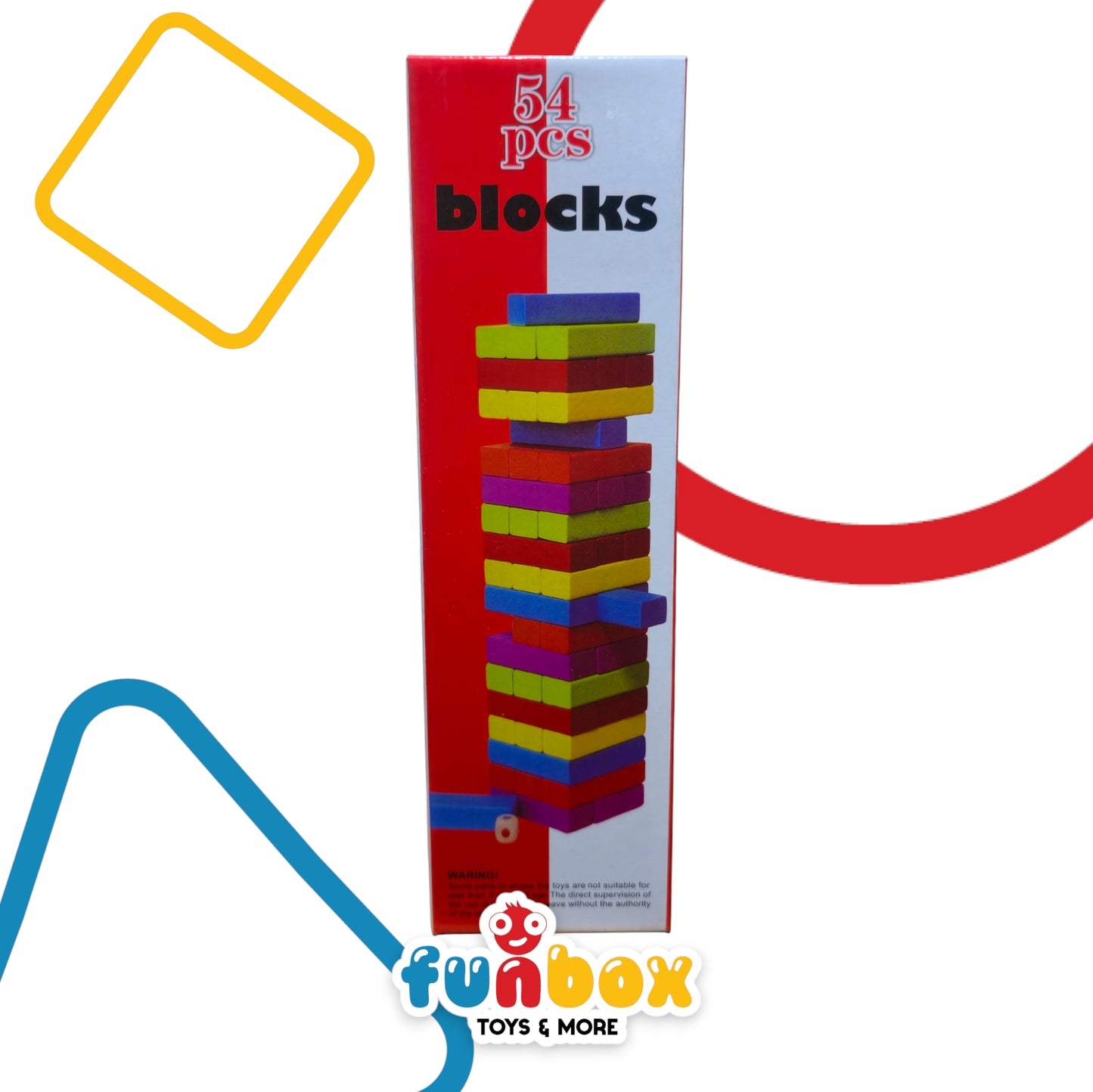 Tower Blocks Games – 54-Piece Building Set