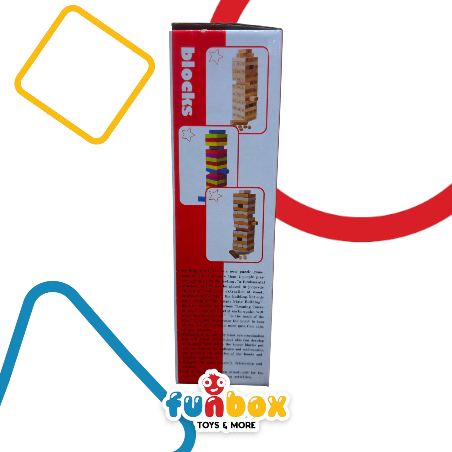 Tower Blocks Games – 54-Piece Building Set