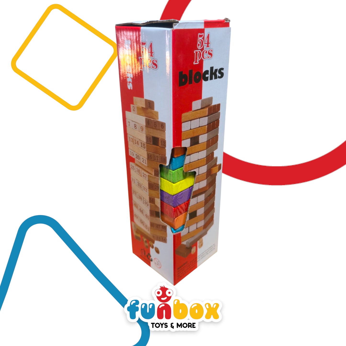 Tower Blocks Games – 54-Piece Building Set