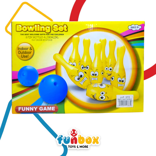 Bowling Set – 8 Spin Skittles & 2 Balls for Indoor & Outdoor Fun