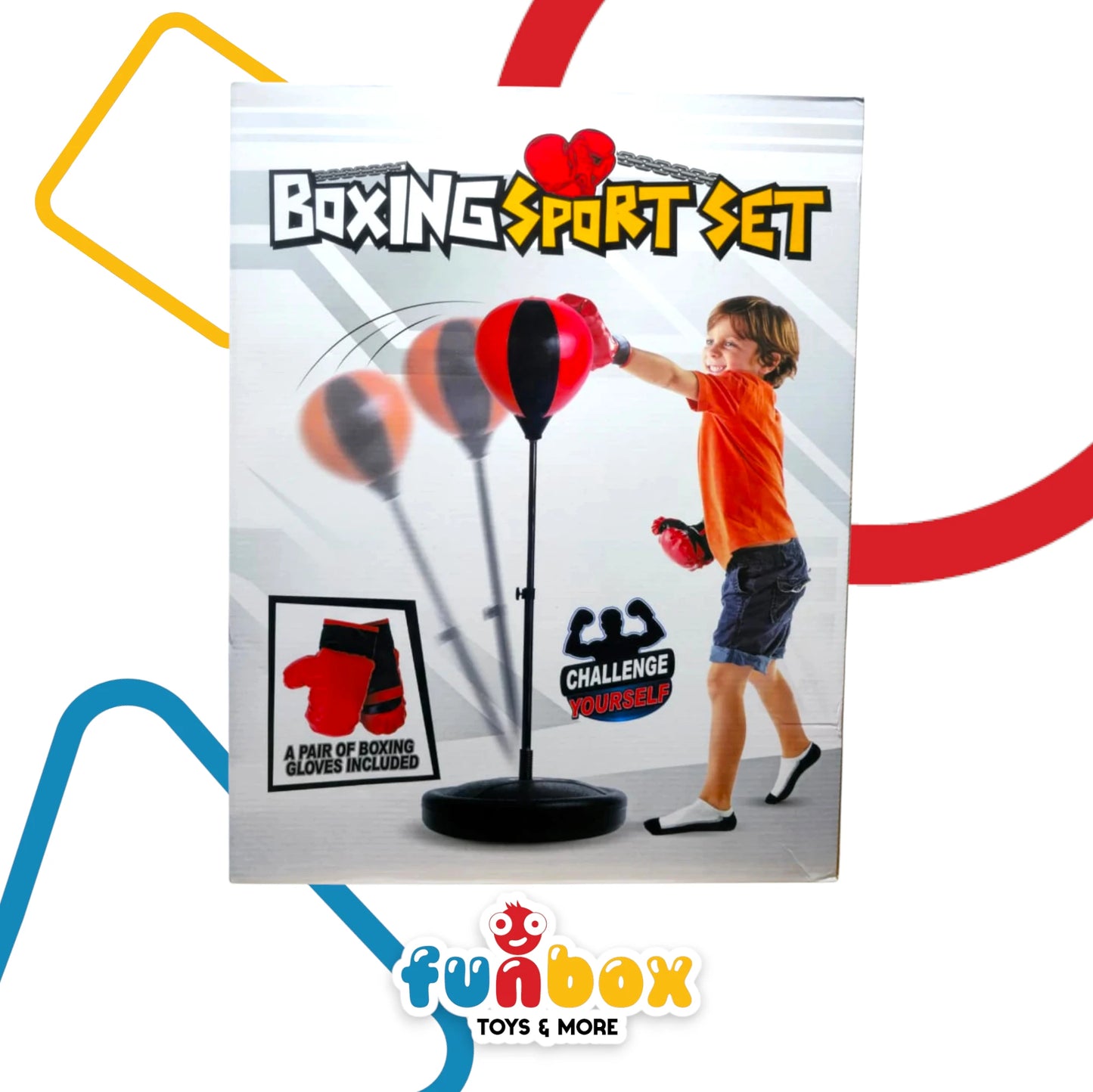 Boxing Sport Set – 120 cm Challenge Edition with Gloves Included
