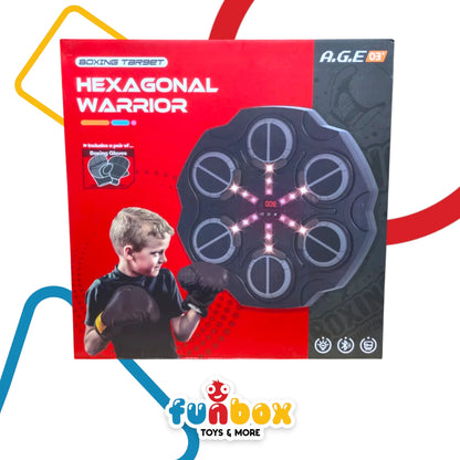 Boxing Target – Hexagonal Warrior Edition with Bluetooth Music & Counter Display