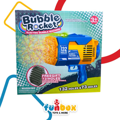 Bubble Rocket Gun – Dual Nozzle Electric Bubble Machine with 132 & 73 Holes