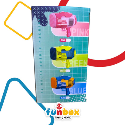 Bubble Rocket Gun – Dual Nozzle Electric Bubble Machine with 132 & 73 Holes