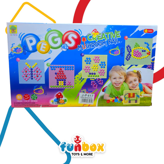 Pegs Creative Mushroom Nail – 210-Piece Puzzle Set
