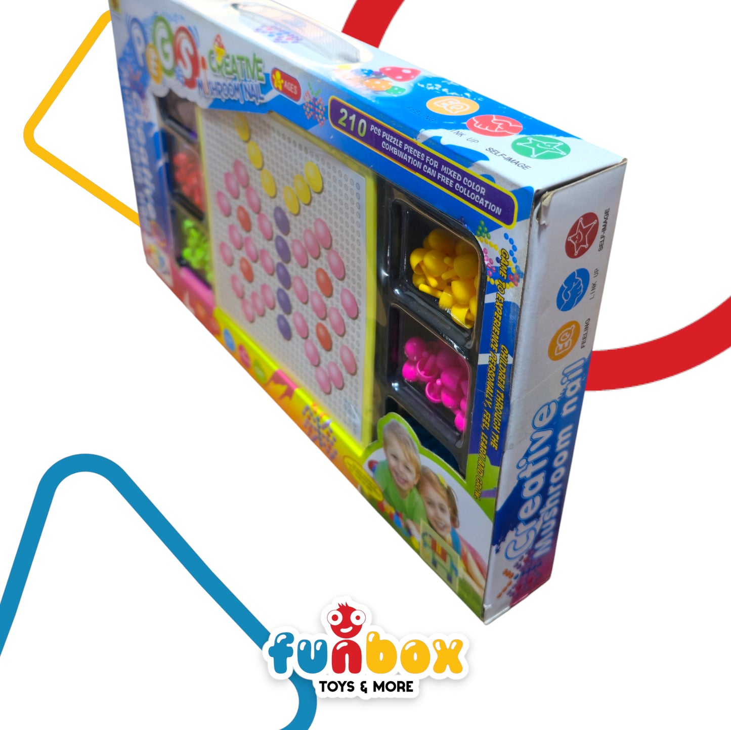 Pegs Creative Mushroom Nail – 210-Piece Puzzle Set