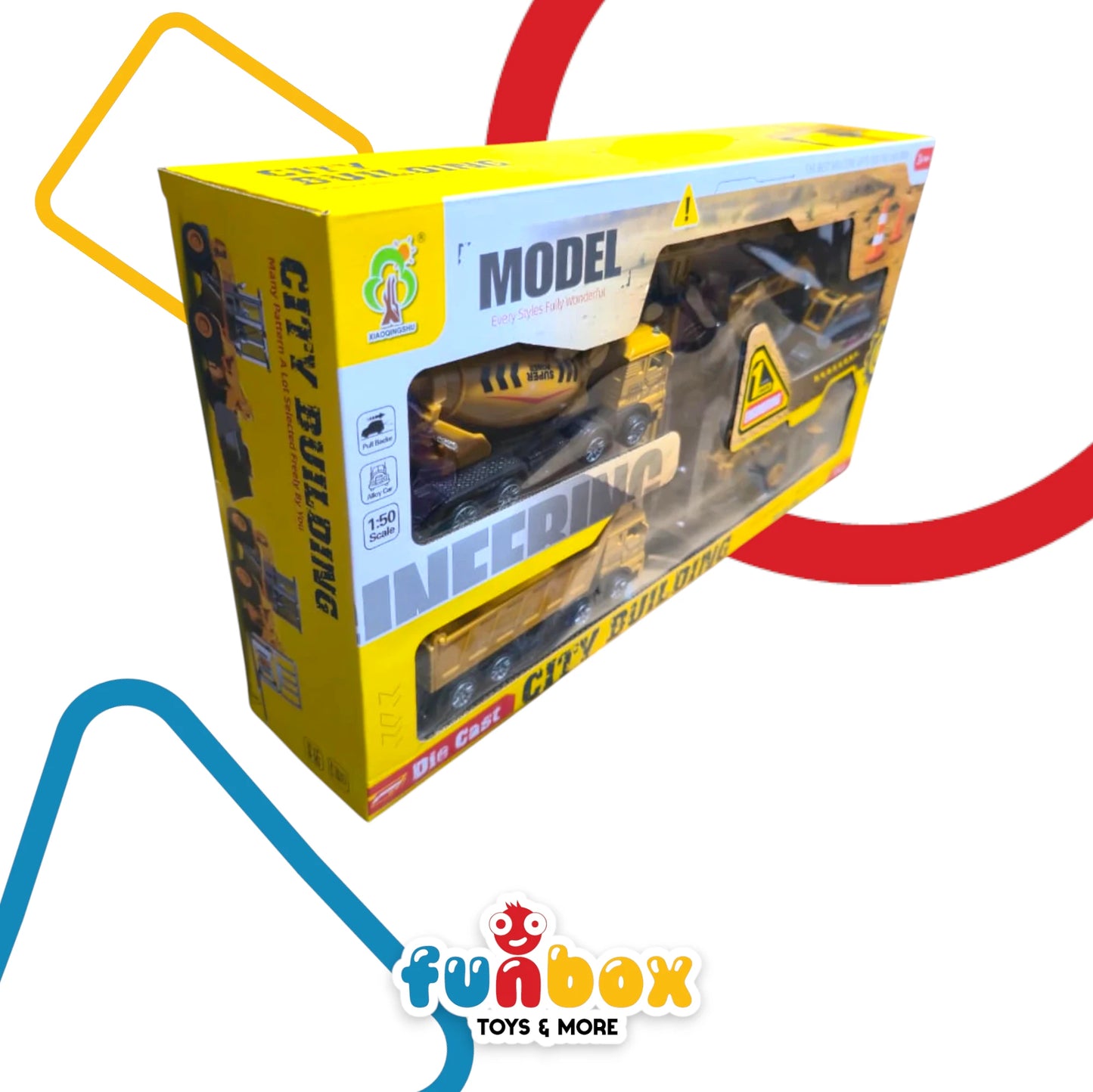 Diecast City Building Model – 5-Piece Construction Playset for Urban Imagination