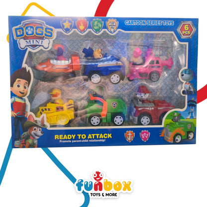Dogs Mini Cartoon Series Toys – 6-Piece Collectible Set