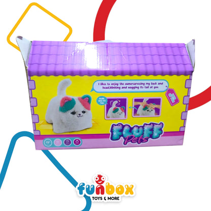 Electronic Plush Cat Pet – Pet Series Interactive Toy with Tail Wagging & Tongue Learning Mode