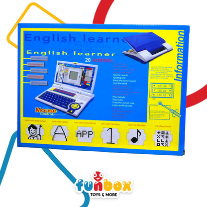 English Learner Laptop – 20-Activity Educational Toy with Mouse Control