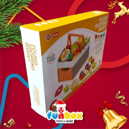 Foldable Shopping Basket – 32-Piece Fruit Play Set!