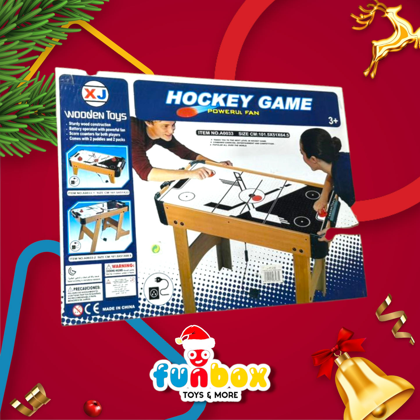 Wooden Air Hockey Game – Power Play for Little Champs!